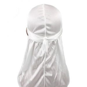 durag en satin blanc